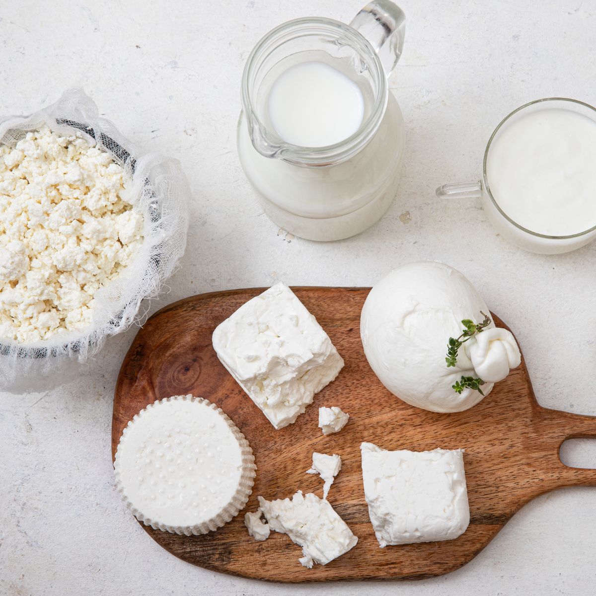verschiedene Milchprodukte, welche lebensmittel sind schlecht für die haut