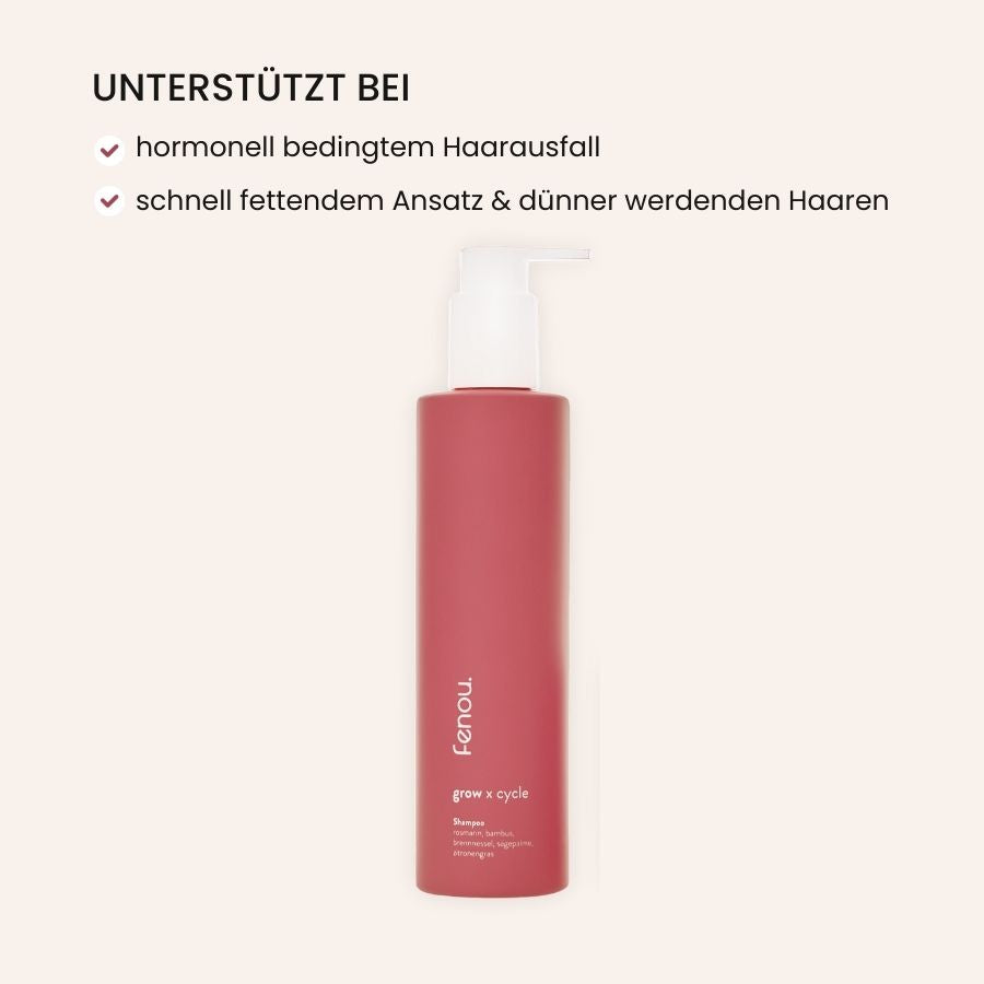 eine Flasche fenou grow Shampoo