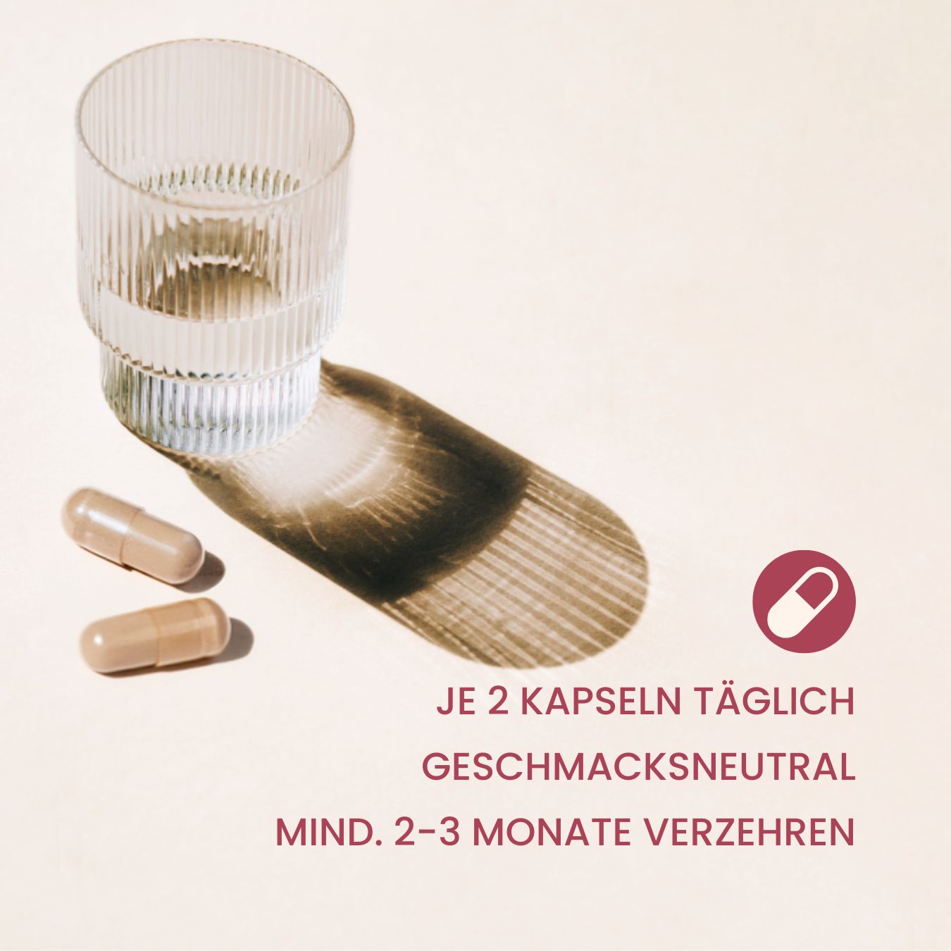 verzehr super hormones bundle fenou mit Kapseln und Wassrglas